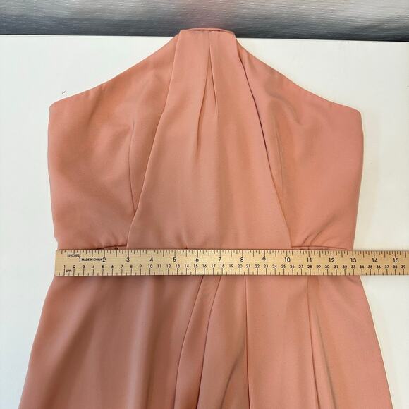 Shona Joy Core Knot Draped Dress Size 4 The Iconic Nude Pink Wedding Guest Party - Picture 9 of 10